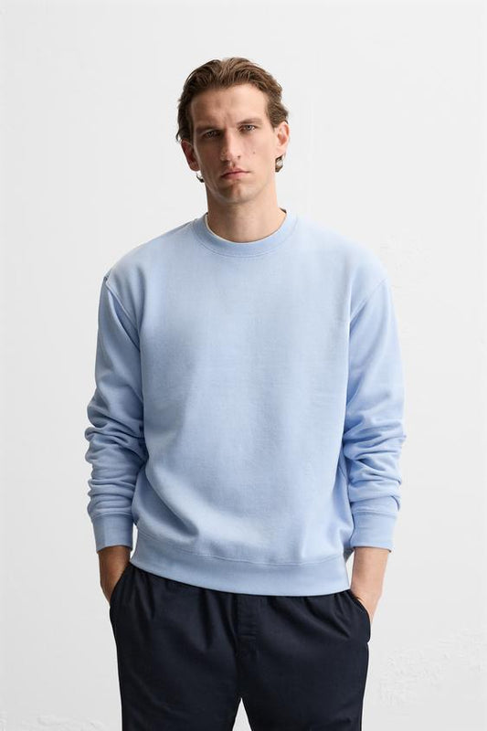 SKY BLUE CREW NECK SWEATSHIRT