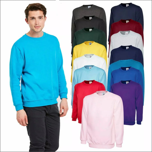 Export Quality Sweatshirt Crew Neck Men's Plain Jersey Sweater