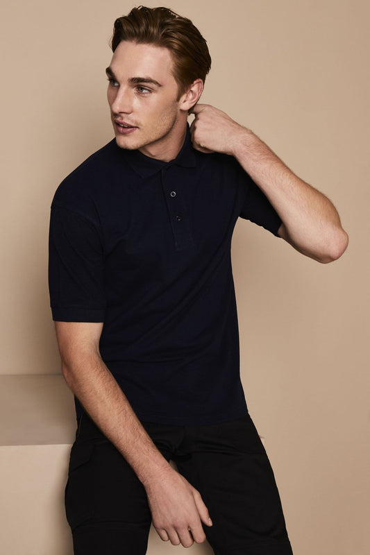 Cotton Polo Shirt, Navy Blue